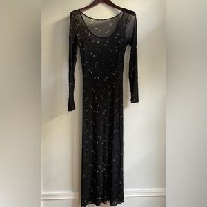 Vivienne Tam Vintage Sheer Mesh Maxi Dress